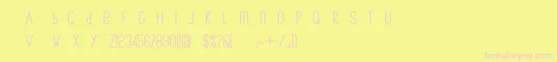 Police TheCopenhagenerBold – polices roses sur fond jaune