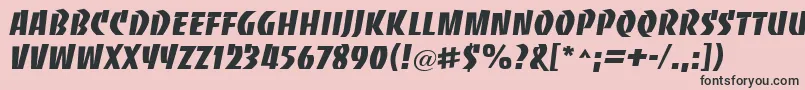 BaccaratRegular Font – Black Fonts on Pink Background