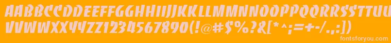 BaccaratRegular Font – Pink Fonts on Orange Background