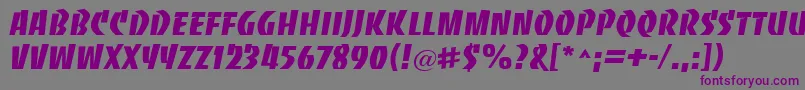 BaccaratRegular Font – Purple Fonts on Gray Background