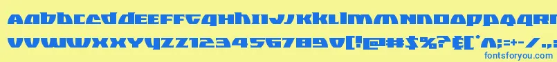 Blackbishop Font – Blue Fonts on Yellow Background