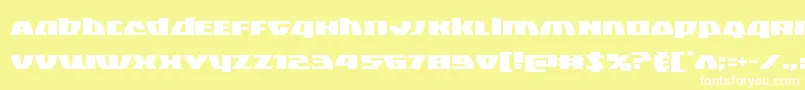 Blackbishop Font – White Fonts on Yellow Background