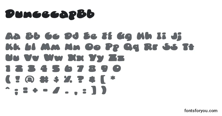 Schriftart DuncecapBb – Alphabet, Zahlen, spezielle Symbole