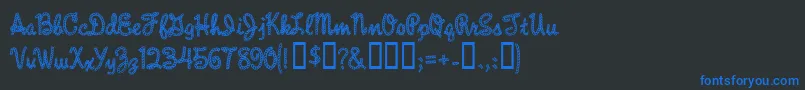 RopeMf Font – Blue Fonts on Black Background