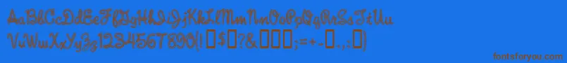 RopeMf Font – Brown Fonts on Blue Background