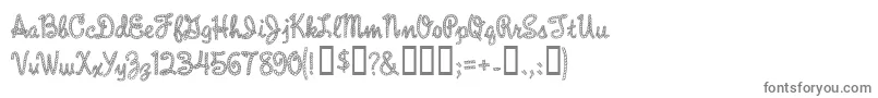 RopeMf-fontti – harmaat kirjasimet valkoisella taustalla