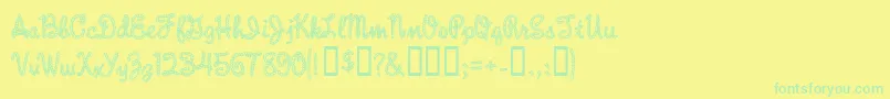 fuente RopeMf – Fuentes Verdes Sobre Fondo Amarillo
