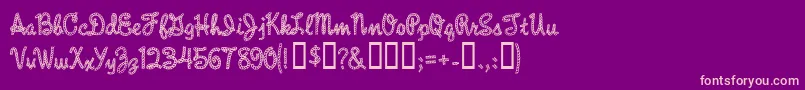 RopeMf Font – Pink Fonts on Purple Background