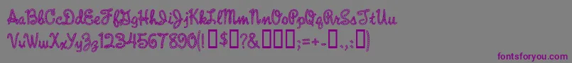 RopeMf Font – Purple Fonts on Gray Background