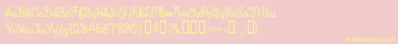 fuente RopeMf – Fuentes Amarillas Sobre Fondo Rosa