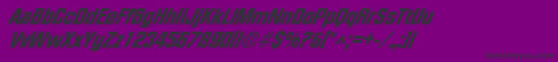 FacetheavyXxitalicRegular-Schriftart – Schwarze Schriften auf violettem Hintergrund