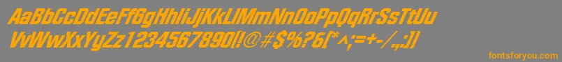 FacetheavyXxitalicRegular Font – Orange Fonts on Gray Background