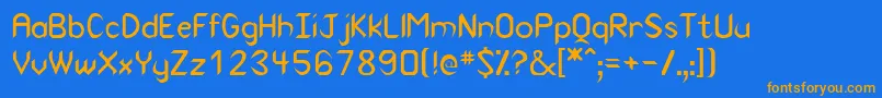 Indio Font – Orange Fonts on Blue Background