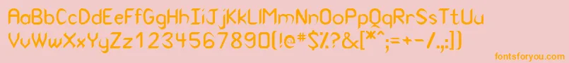 Indio Font – Orange Fonts on Pink Background