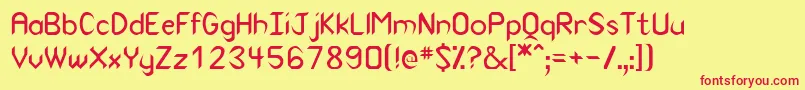 Indio Font – Red Fonts on Yellow Background