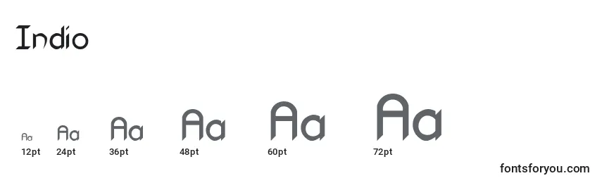 Indio Font Sizes