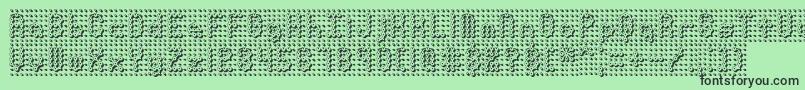 PindownBrk Font – Black Fonts on Green Background
