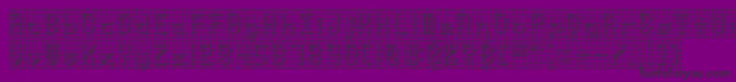 PindownBrk-fontti – mustat fontit violetilla taustalla
