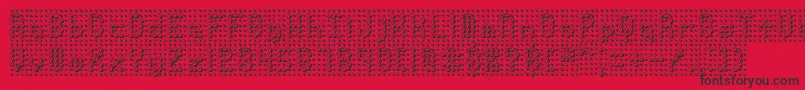 Fonte PindownBrk – fontes pretas em um fundo vermelho