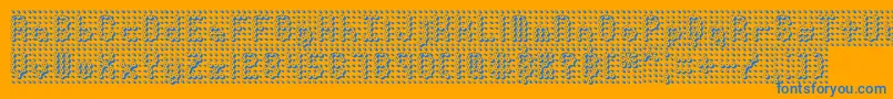 PindownBrk Font – Blue Fonts on Orange Background