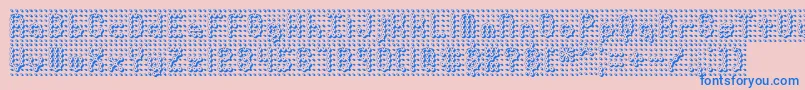 PindownBrk Font – Blue Fonts on Pink Background