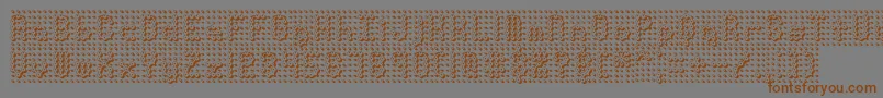 PindownBrk Font – Brown Fonts on Gray Background