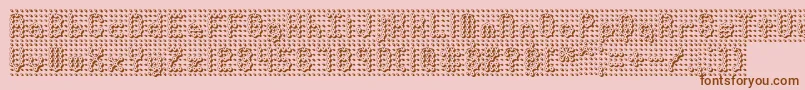 PindownBrk Font – Brown Fonts on Pink Background