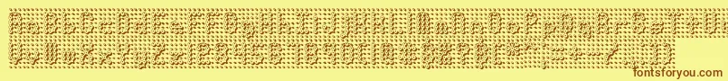 Fonte PindownBrk – fontes marrons em um fundo amarelo