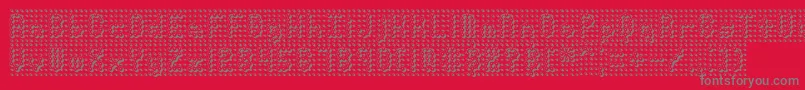 fuente PindownBrk – Fuentes Grises Sobre Fondo Rojo