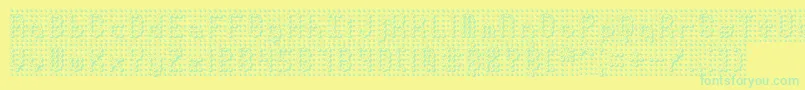 PindownBrk Font – Green Fonts on Yellow Background