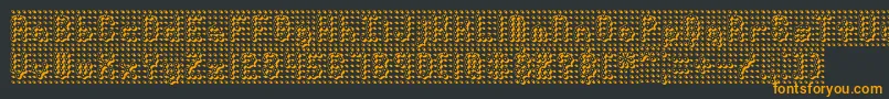Fonte PindownBrk – fontes laranjas em um fundo preto