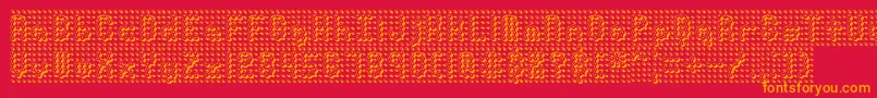 PindownBrk Font – Orange Fonts on Red Background
