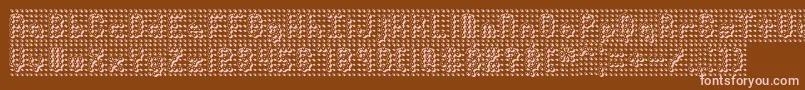 PindownBrk-Schriftart – Rosa Schriften auf braunem Hintergrund