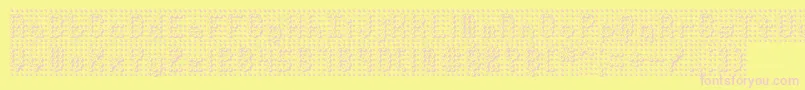 PindownBrk Font – Pink Fonts on Yellow Background