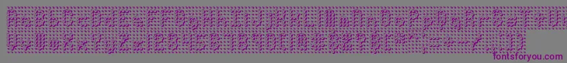 Шрифт PindownBrk – фиолетовые шрифты на сером фоне