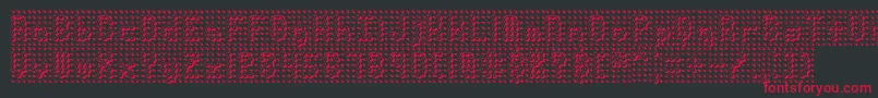 PindownBrk Font – Red Fonts on Black Background