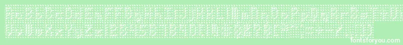 フォントPindownBrk – 緑の背景に白い文字