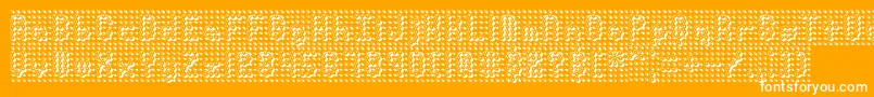 PindownBrk Font – White Fonts on Orange Background