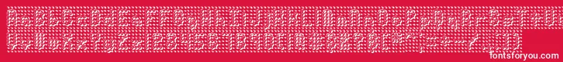 フォントPindownBrk – 赤い背景に白い文字