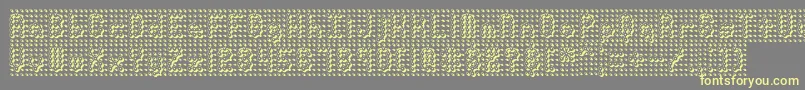 PindownBrk Font – Yellow Fonts on Gray Background