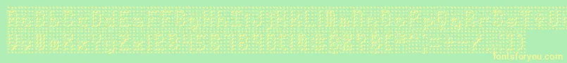 Шрифт PindownBrk – жёлтые шрифты на зелёном фоне