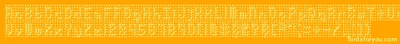 Шрифт PindownBrk – жёлтые шрифты на оранжевом фоне