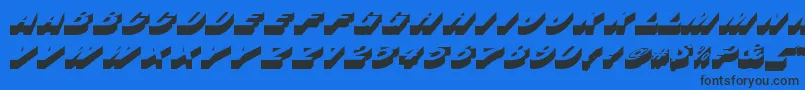 BusteritcNormal Font – Black Fonts on Blue Background