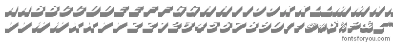 フォントBusteritcNormal – 白い背景に灰色の文字