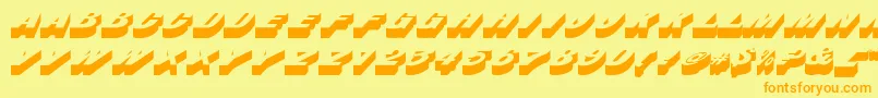 BusteritcNormal Font – Orange Fonts on Yellow Background