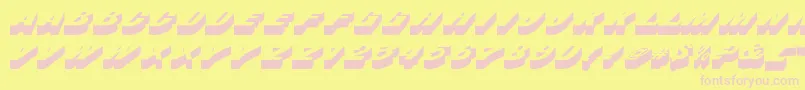 Fonte BusteritcNormal – fontes rosa em um fundo amarelo