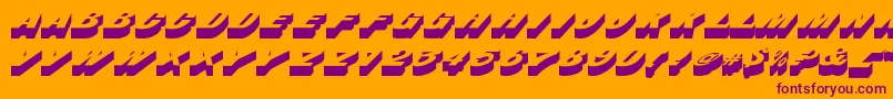 フォントBusteritcNormal – オレンジの背景に紫のフォント