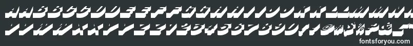 フォントBusteritcNormal – 黒い背景に白い文字