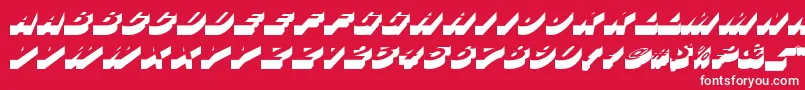 フォントBusteritcNormal – 赤い背景に白い文字