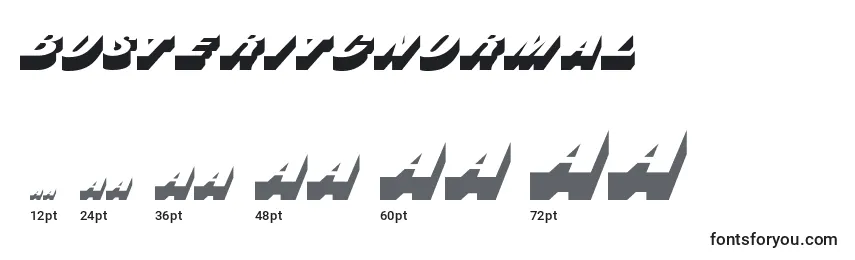 BusteritcNormal Font Sizes